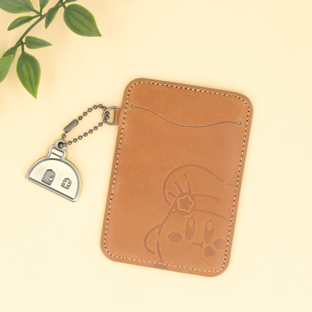 本革 パスケース キャメル