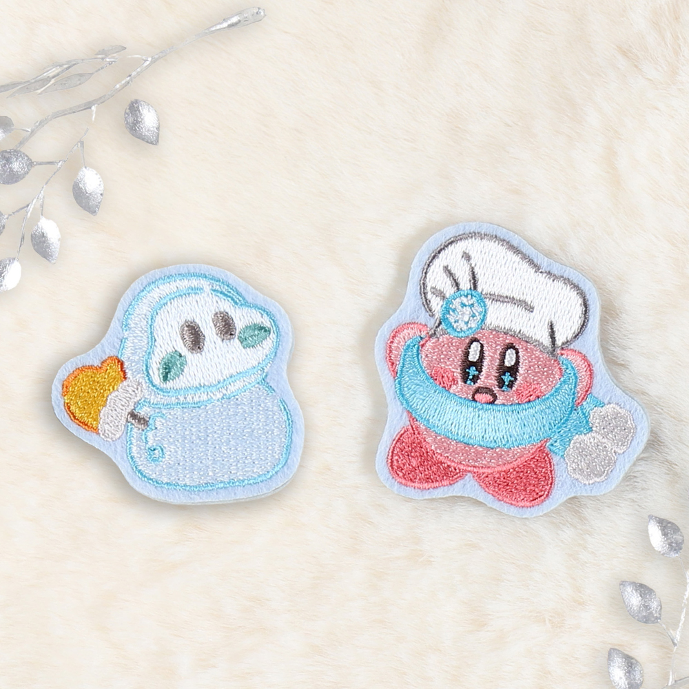 ※11月12日12時発売開始※ KC WINTER 刺繍ブローチ カービィ・雪だるま