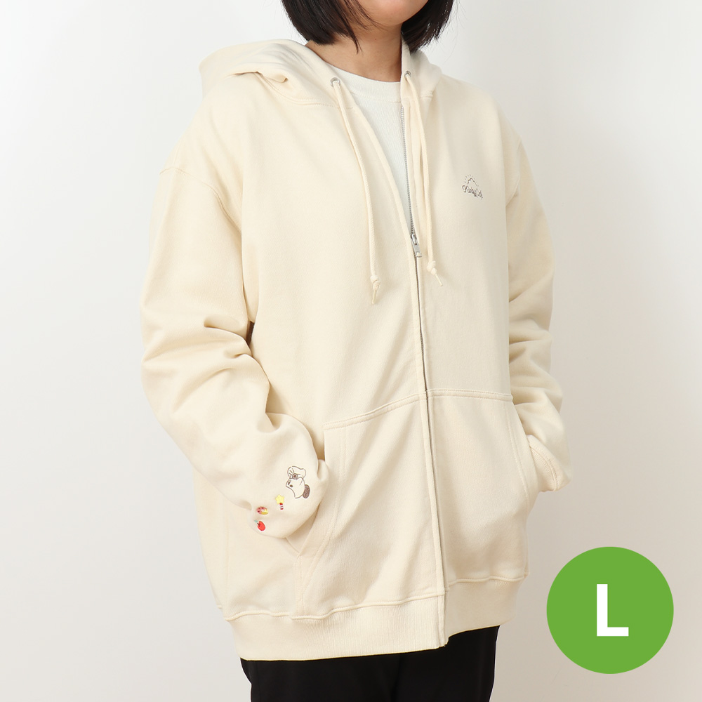 4月17日(金)12時発売開始※ジップアップパーカー ナチュラルL